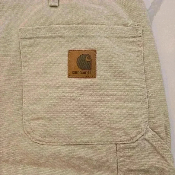 NWT Carhartt Mens Dungaree Fit Single Knee Work Pants Tan Size 44W - Picture 5 of 9